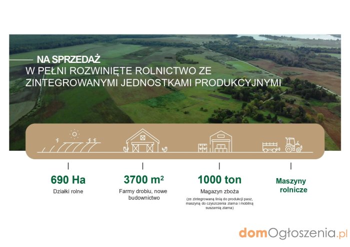 700 Ha Działki rolne i 3700 m2 Farmy drobiu (Litwa) 